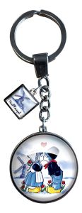 "Kissing Couple - Windmill" Keychain
