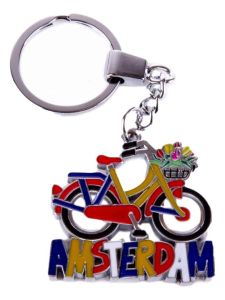 Keychain "Red/Orange Bike Amsterdam"