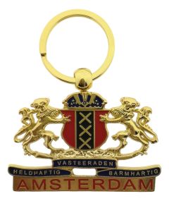Keychain "Coat of Arms of Amsterdam - Gold"