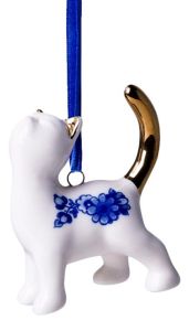 Pleading Cat Christmas Ornament