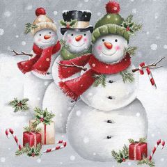 Pakje Servetten "Glimlachende Sneeuwman" (20 stuks)