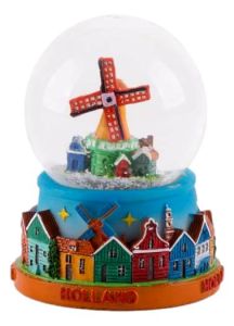 Waterbol Dorpstafereel Holland  7cm , Klein 