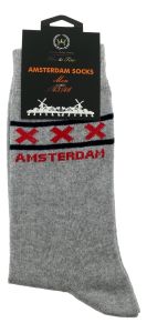 Light gray socks "Amsterdam XXX"
