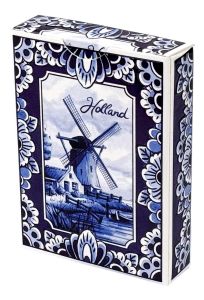 "Holland Windmill Delft Blue" Playing Cards