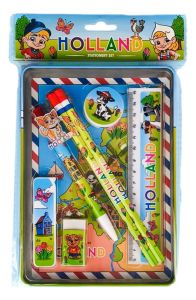 Holland Writing Set in Tin Storage Box