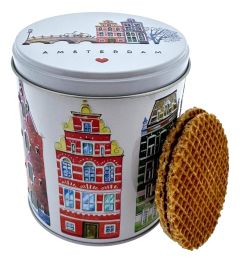 Stroopwafels in Tin "Amsterdam Canals - Color"
