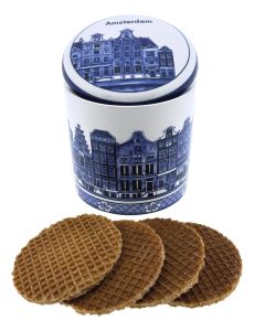 Syrup waffles in Amsterdam storage jar