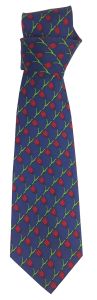 Tie with little red tulips