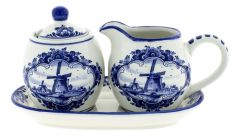 Suiker en Roomset Molen Delftsblauw