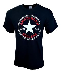 T-Shirt Amsterdam - Holland Witte Ster