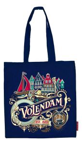 Cotton Bag "Volendam Ornaments - Blue"