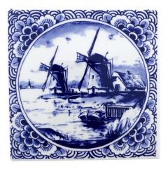 Tile "Two Mills", 13 cm