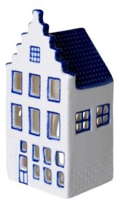House Tealight Holder 1 - Stepped Gable - 13 cm
