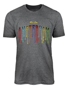 T-Shirt Feel Like Amsterdam - Grijs