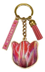 Keychain Pretty Tulips Holland - Light Pink