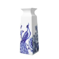 Vase Peacock with Flowers small - square