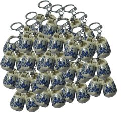 Delft blue keyhanger 2 wooden clogs, 60 pcs.