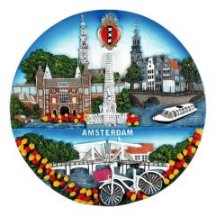 Wall Plate Amsterdam Tulips, 20 cm