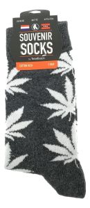 Men's socks "Weed Gray / White"