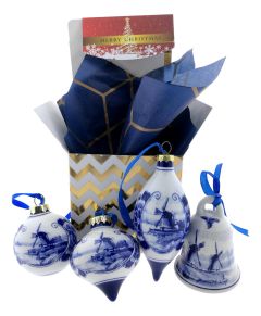 Windmill Christmas Baubles in Gift Box