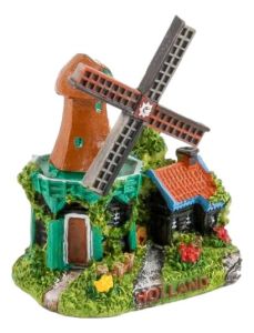 Miniatuur 3D stellingmolen Holland 5 cm