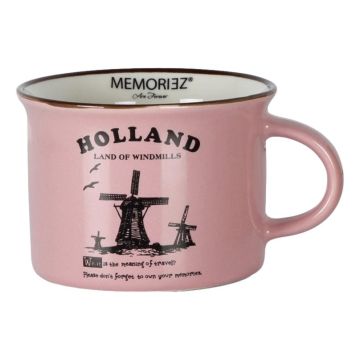 Mok Memoriez - Hollandse Molens - Roze Glans - Klein