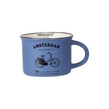 Mug Memoriez - Dutch Bicycle - Matte Iris Blue - Small