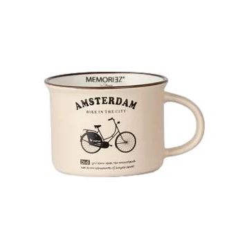 Mok Memoriez - Hollandse Fiets  -  Matte Zandkleur - Klein