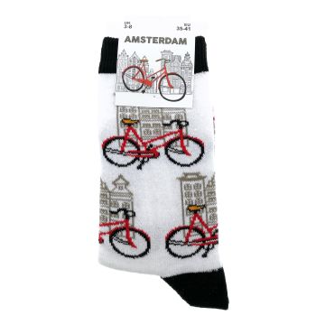 Dames Sokken "Amsterdam Fietsen"  35-41