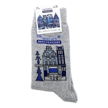 Heren Sokken "Grachtenhuisjes Blauw" - 40-46