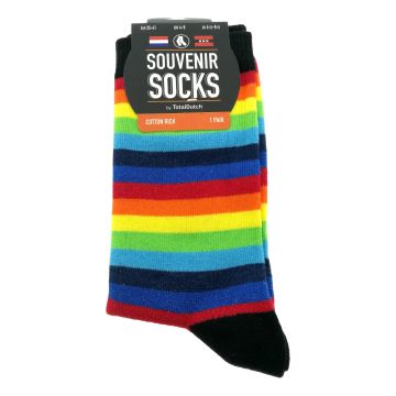 Dames Sokken "Regenboog" 35-41 Zwart