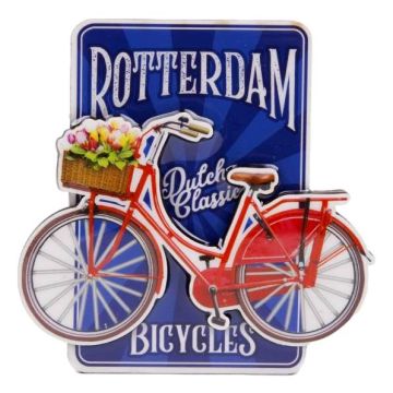 Magnet bicycle on blue Rotterdam