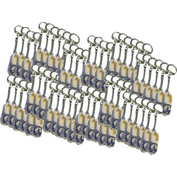 Sleutelhanger 1 DB keramisch klompje, 120 stuks