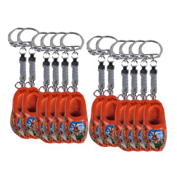 Sleutelhanger 1 oranje klompje, 12 stuks