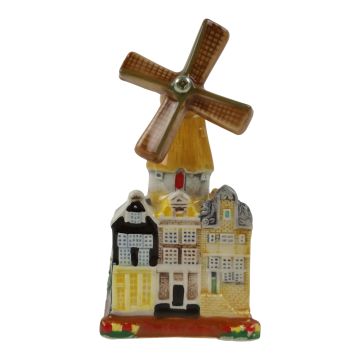 Stadsmolen gekleurd, 10 cm 