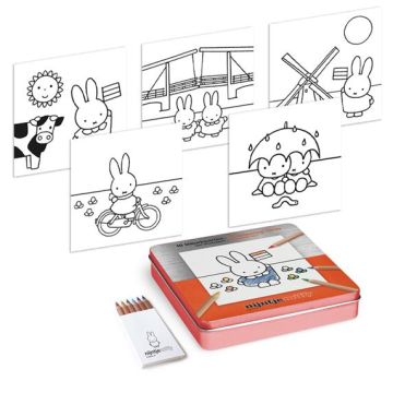 Miffy Coloring Cards + Envelopes in Tin