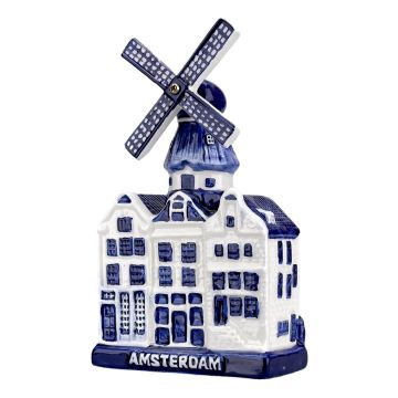 Stellingmolen Amsterdam -  Delfts Blauw in doosje , 15 cm