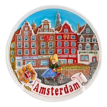 Plate Girl on a bicycle, 20 cm (large)