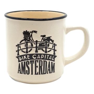 Mok Amsterdam bike capital crème - klein