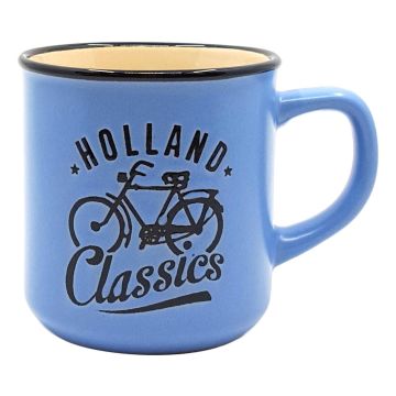 Mok Holland fiets blauw- klein