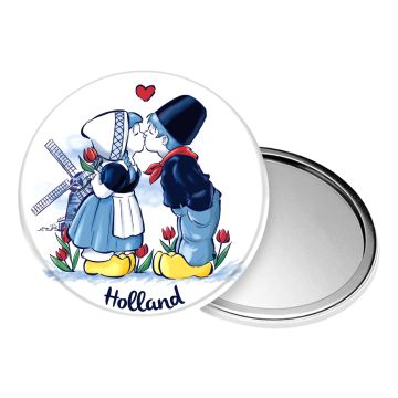 Pocket mirror Kissing Couple