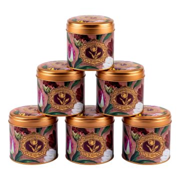 Stroopwafelblik "Tulpen Roze"  - 6 stuks