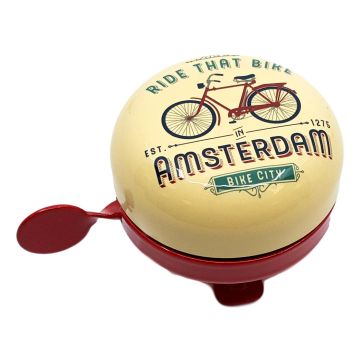 Fietsbel Amsterdam bikecity geel - klein