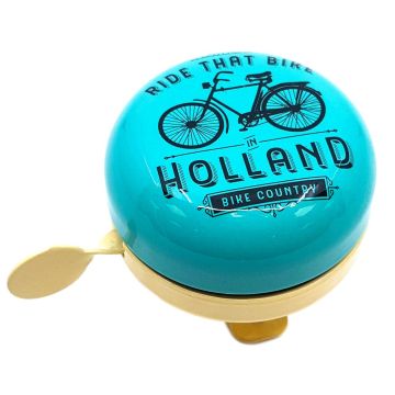 Fietsbel Amsterdam bikecity blauw - klein
