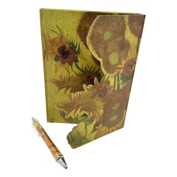 Notebook A5 Sunflowers - Magnetic Closure - Pen Included