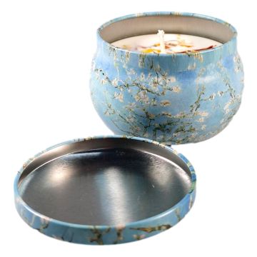 Scented Candle in a Tin - Almond Blossom (Van Gogh) Wild Bluebell