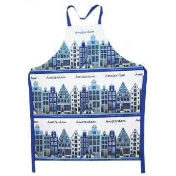 Schort Amsterdam Delftsblauw