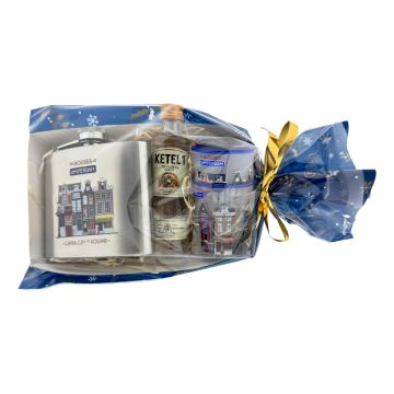 Borrel cadeauset "Grachtenhuisjes"