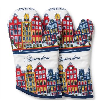 Ovenwanten Grachtenhuisjes Kleur