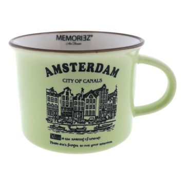 Mok Memoriez - Amsterdam Kanalen - Groen - Klein
